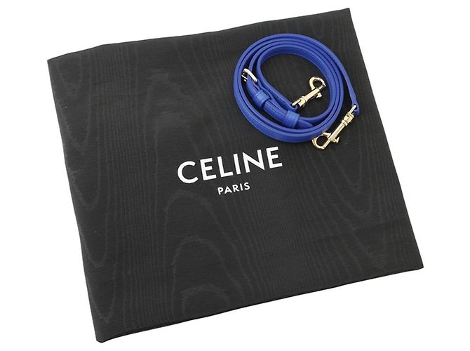 Céline Borsa in pelle Cubo Celine Blu - vista 13