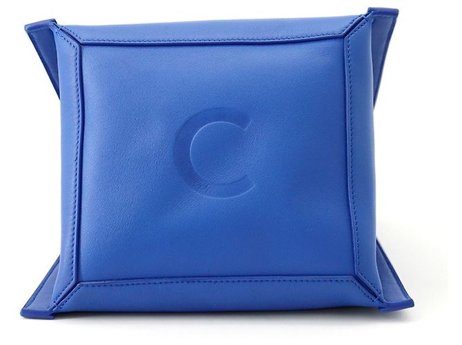 Céline Borsa in pelle Cubo Celine Blu - vista 3