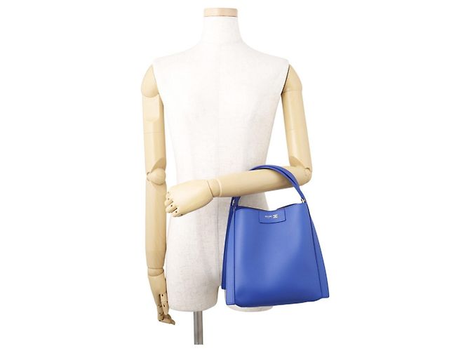Céline Borsa in pelle Cubo Celine Blu - vista 4