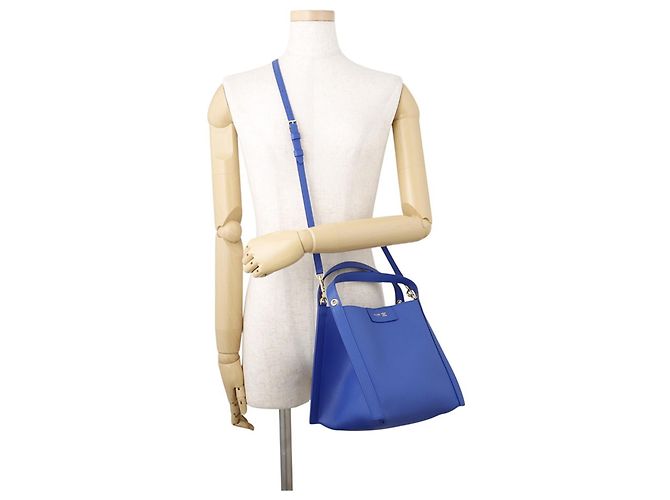 Céline Borsa in pelle Cubo Celine Blu - vista 5