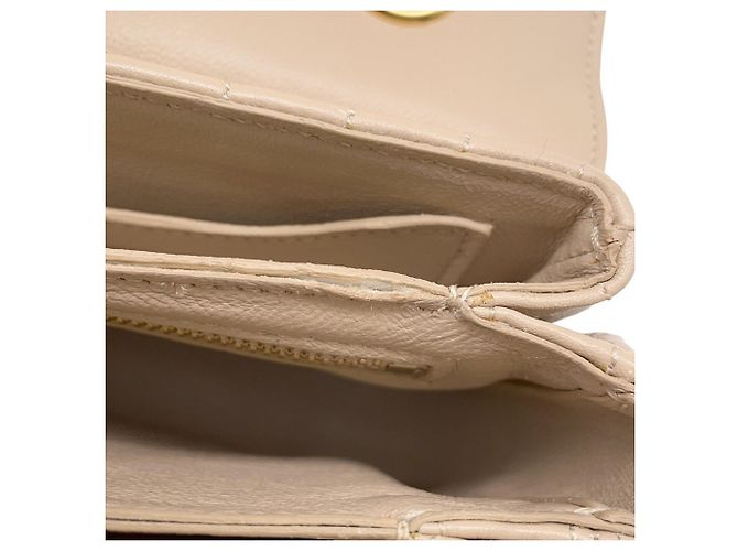 Céline Borsa a Spalla Celine Chain Shoulder Bag C Medium Trapuntata Beige - vista 10