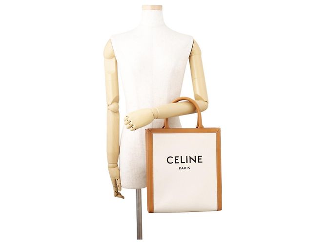Céline Celine Vertical Cabas Small Vertikaler Tote Bag Braun Beige - Ansicht 4