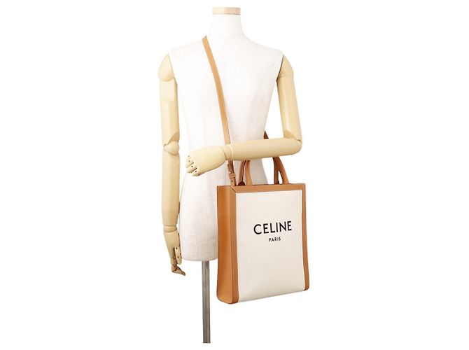 Céline Celine Vertical Cabas Small Vertikaler Tote Bag Braun Beige - Ansicht 5