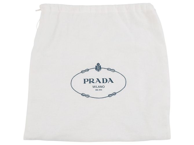 Borsa a tracolla in pelle marrone Prada - vista 13