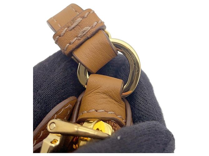 Borsa a tracolla in pelle marrone Prada - vista 9