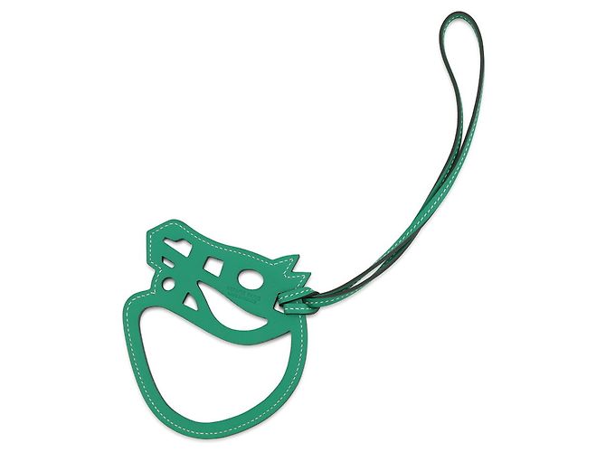 Hermès Pingente de bolsa Hermes Paddock Cheval Verde - vista 3