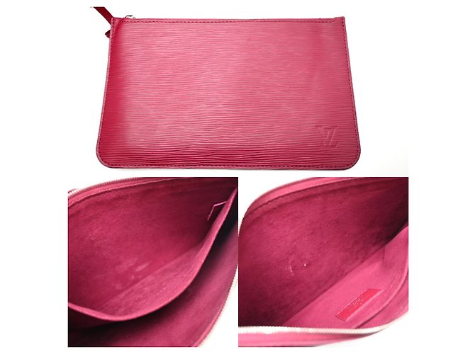 Sac cabas Louis Vuitton Neverfull MM Rouge - vue 10
