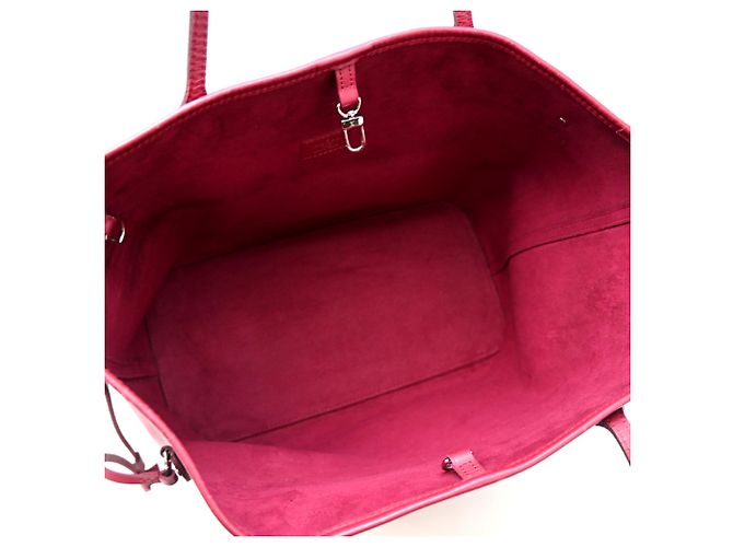 Sac cabas Louis Vuitton Neverfull MM Rouge - vue 6