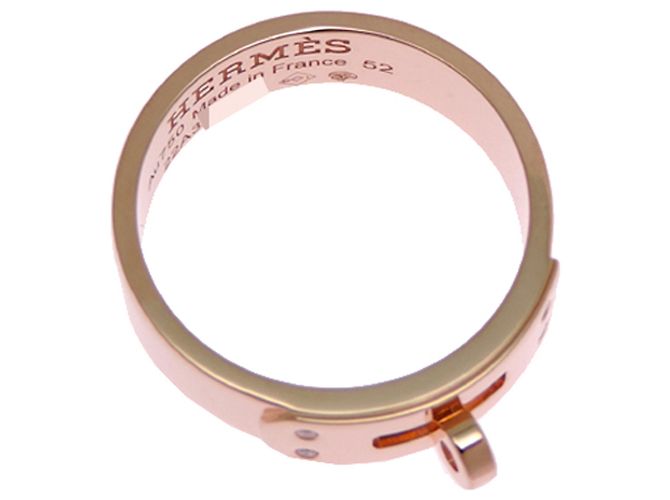 Hermès Anello Kelly Diamond Band in oro rosa 18K Hermes - vista 3