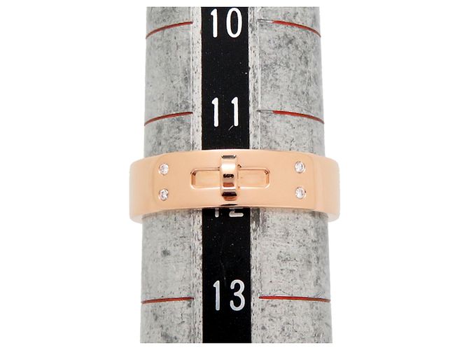 Hermès Anello Kelly Diamond Band in oro rosa 18K Hermes - vista 6