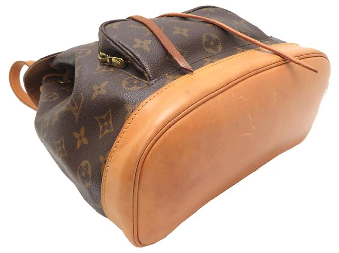 Zaino Louis Vuitton Montsouris MM Marrone - vista 3