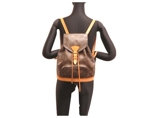 Zaino Louis Vuitton Montsouris MM Marrone - vista 9