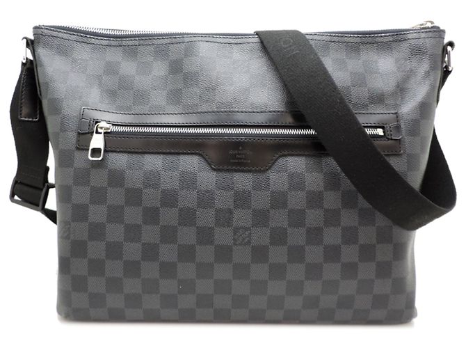 Borsa a tracolla Louis Vuitton Mick MM da uomo - Damier Graphite Black Nero - vista 2