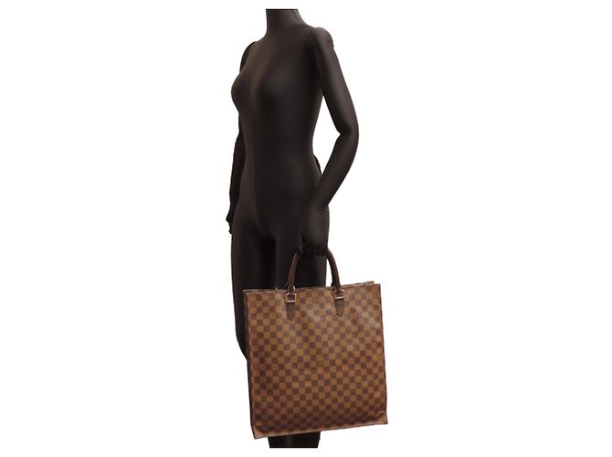 Louis Vuitton Sac Plat Handbag Marrone Damier ebene - vista 10