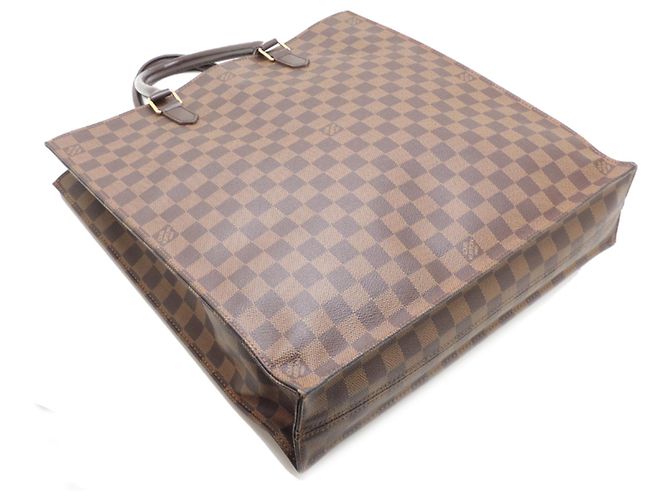 Louis Vuitton Sac Plat Handbag Marrone Damier ebene - vista 3