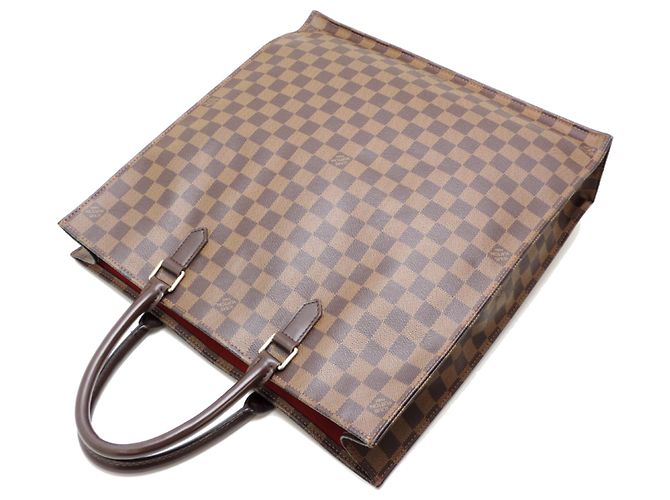Louis Vuitton Sac Plat Handbag Marrone Damier ebene - vista 4