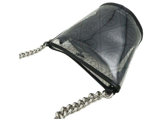 Borsa a tracolla a secchiello Chanel Camellia da donna Nero - vista 4