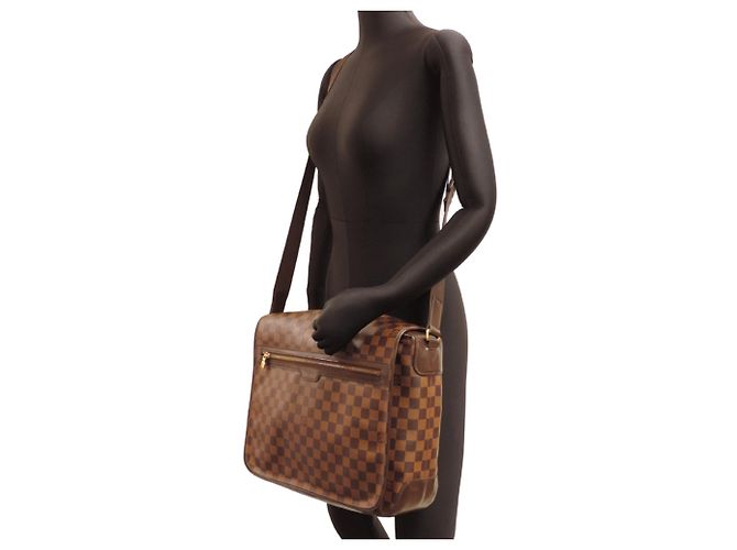 Borsa a Spalla Louis Vuitton Spencer Marrone Damier ebene - vista 10