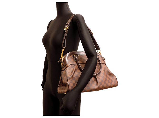 Borsa Louis Vuitton Trevi PM Marrone Damier ebene - vista 9