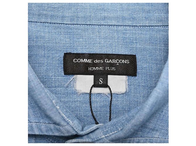 Comme Des Garcons Camicia in denim con bottoni Comme Des Garçons in cotone blu - vista 4