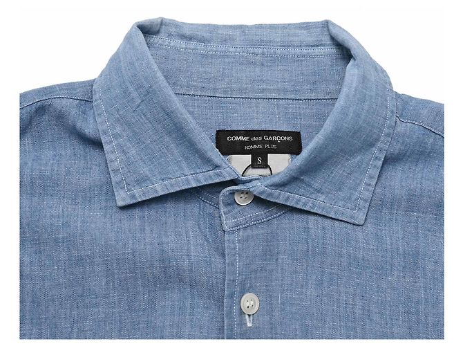 Comme Des Garcons Camicia in denim con bottoni Comme Des Garçons in cotone blu - vista 5