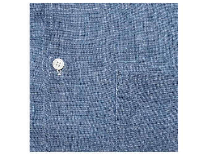 Comme Des Garcons Camicia in denim con bottoni Comme Des Garçons in cotone blu - vista 7