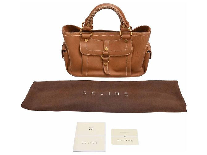 Céline Borsa Boogie Celine in pelle marrone - vista 31