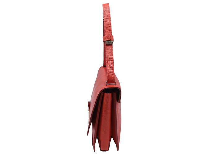 Lanvin Partition Tasche aus rotem Schlangenhautleder - Ansicht 3