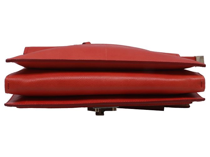 Lanvin Partition Tasche aus rotem Schlangenhautleder - Ansicht 5