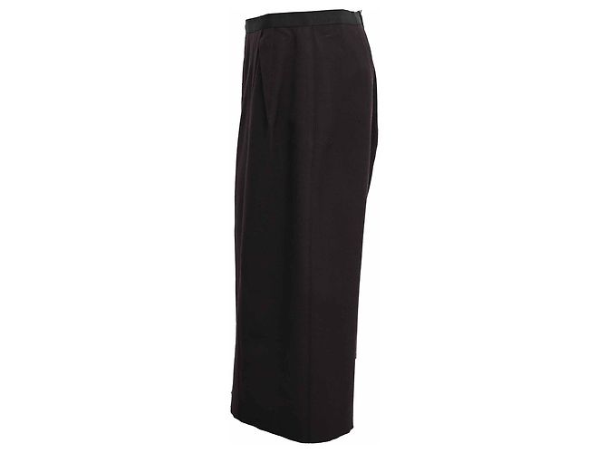Falda midi recta Lanvin en lana negra Negro - vista 2