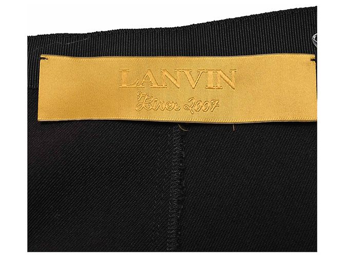 Falda midi recta Lanvin en lana negra Negro - vista 4