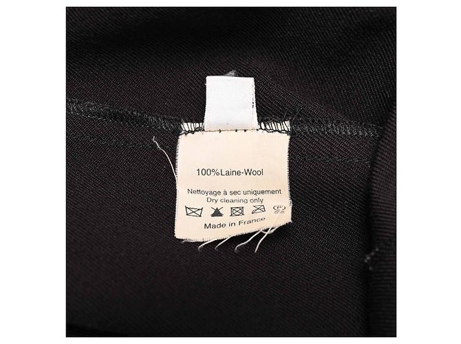 Falda midi recta Lanvin en lana negra Negro - vista 6