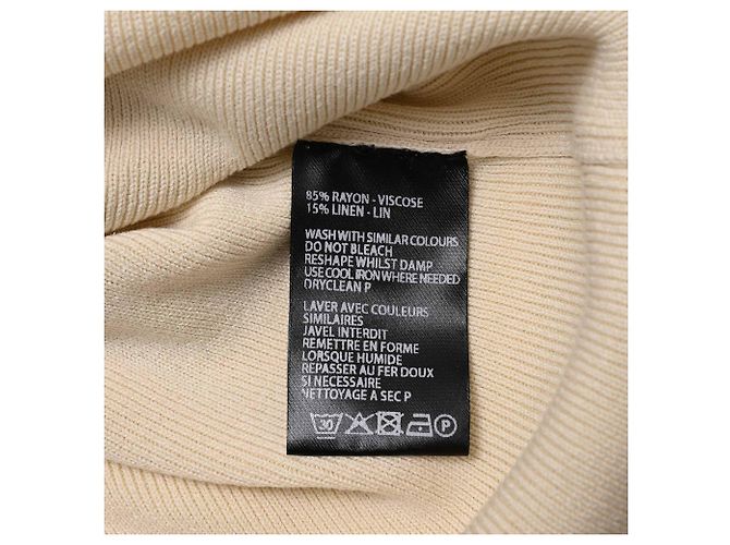 Vestido midi de punto sin mangas Ann Demeulemeester en rayón crema Blanco Crudo - vista 6
