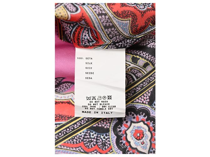 Camicetta con volant Etro con stampa paisley in seta multicolore - vista 13