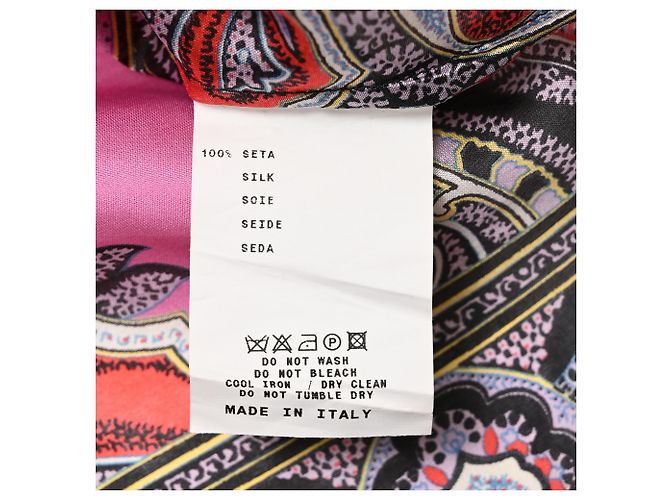 Camicetta con volant Etro con stampa paisley in seta multicolore - vista 6