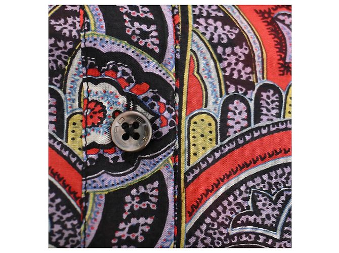 Camicetta con volant Etro con stampa paisley in seta multicolore - vista 7