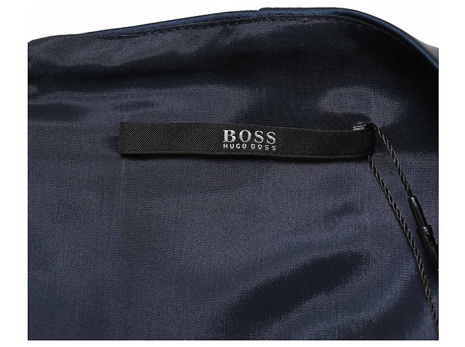 Hugo Boss Abito midi senza maniche Boss in acetato blu navy - vista 4