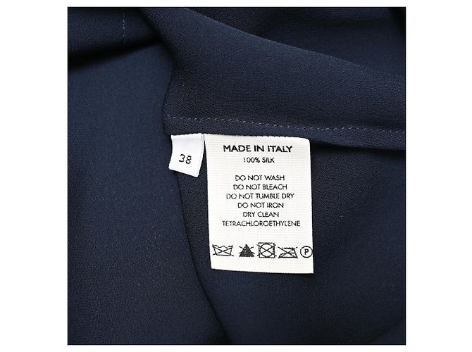 Camicia Mansur Gavriel in seta blu navy - vista 5