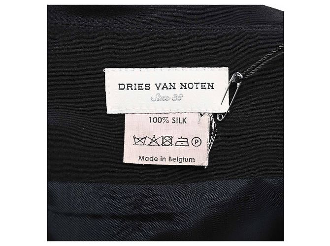 Minifalda estampada Dries Van Noten en seda negra Negro - vista 4