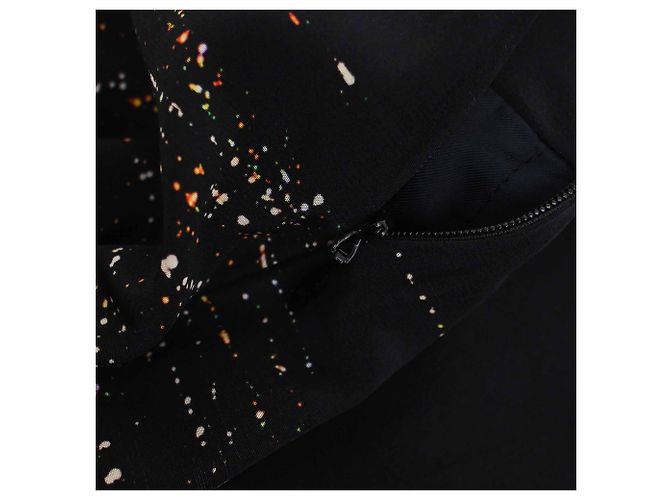 Minifalda estampada Dries Van Noten en seda negra Negro - vista 9