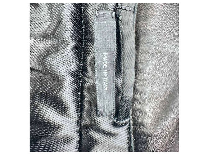 Giacca biker trapuntata corta Tom Ford Slim-Fit in pelle nera Nero - vista 9