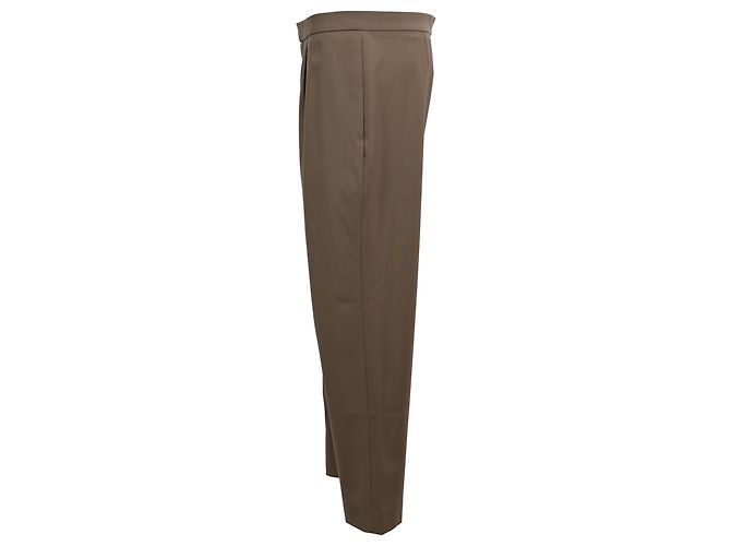 Pantalones de pierna recta Chloé en lana marrón Castaño Roja - vista 2