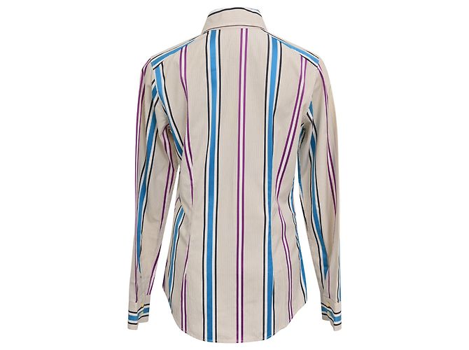Camicia con bottoni a righe Etro in cotone multicolore - vista 3