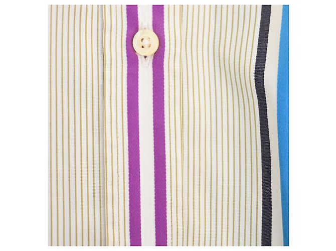 Camicia con bottoni a righe Etro in cotone multicolore - vista 6