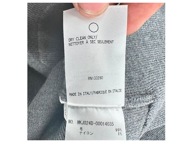 Thom Browne Blazer mit 4 Streifen aus grauer Wolle - Ansicht 9