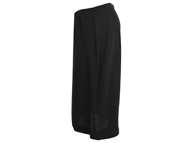 Falda midi recta Vanessa Bruno en acetato negro - vista 2