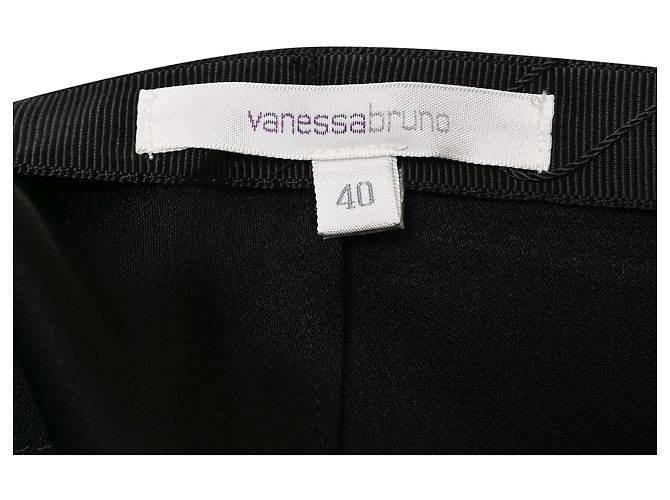 Falda midi recta Vanessa Bruno en acetato negro - vista 4