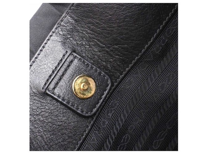 Borsa a tracolla Prada Braided Handle Tessuto in nylon nero - vista 10