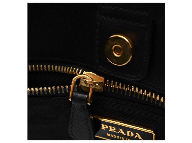 Borsa a tracolla Prada Braided Handle Tessuto in nylon nero - vista 12