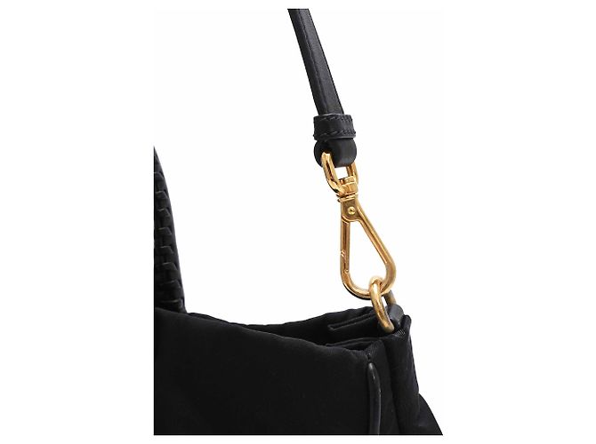 Borsa a tracolla Prada Braided Handle Tessuto in nylon nero - vista 17